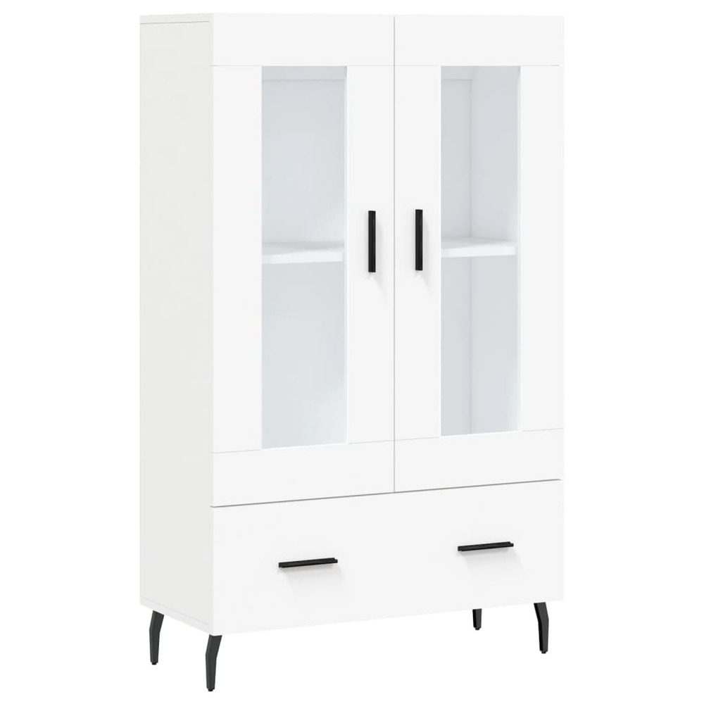 Buffet bahut commode armoire meuble de rangement organisateur cuisine salle de séjour salon haut 69,5 x 31 x 115 cm bois d'in