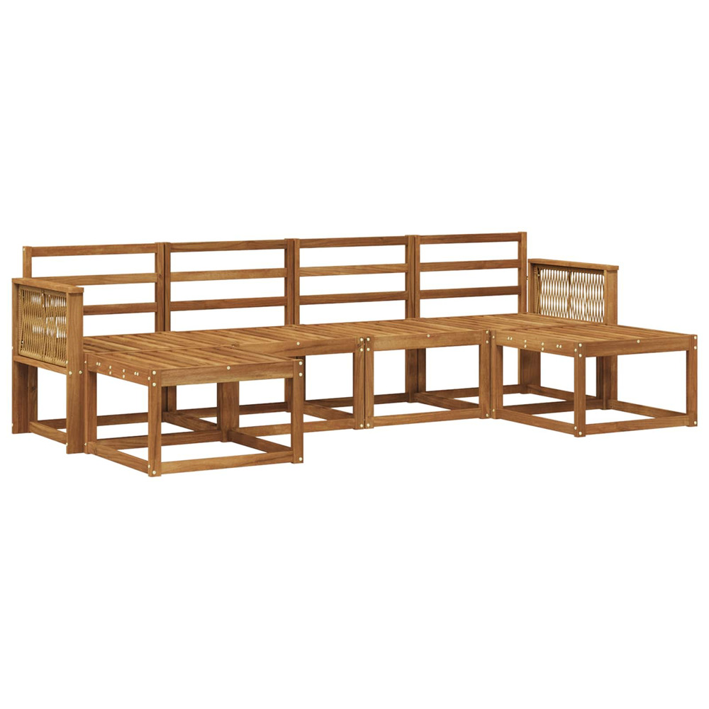 Ensemble de canapés d'extérieur 6 pcs naturel