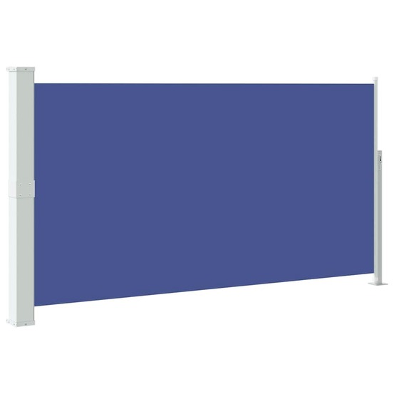 Auvent latéral rétractable de patio 170x300 cm bleu
