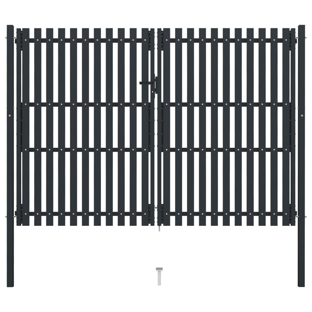 Portail double en acier 300x200 cm anthracite