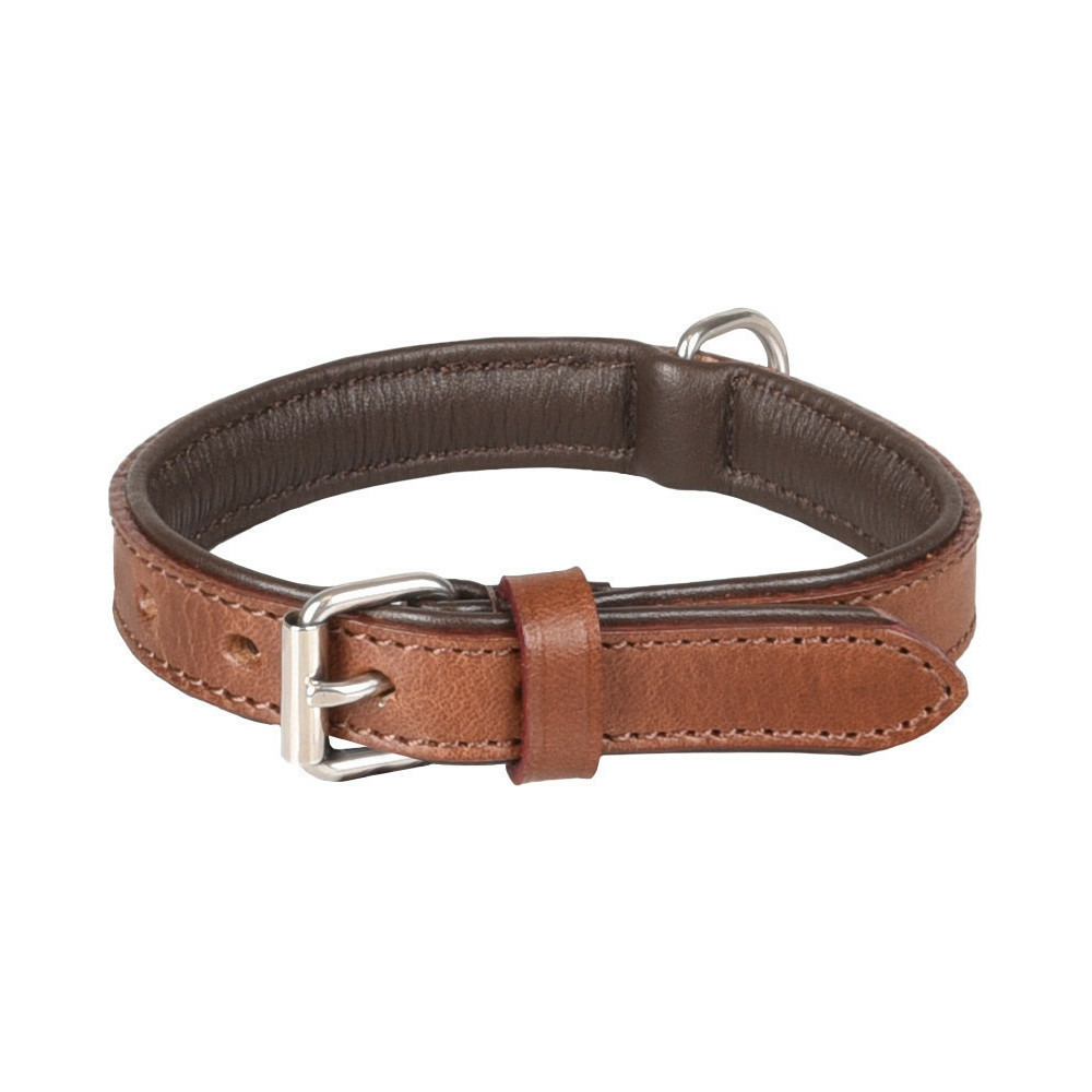 Collier cuir s 26-32 cm arizona brun pour chien
