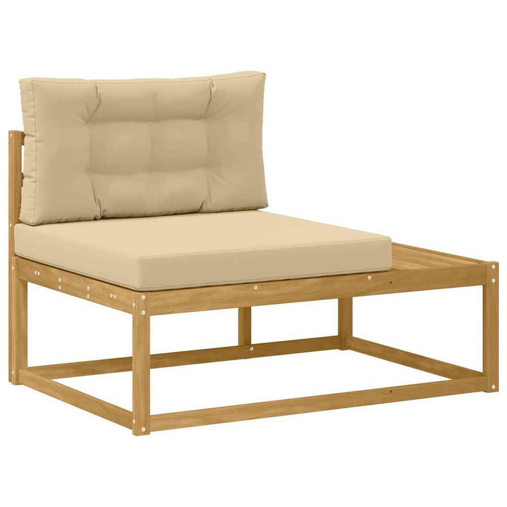 Canapé d'extérieur en bout blanc 115 x 83 x 73 cm polyester