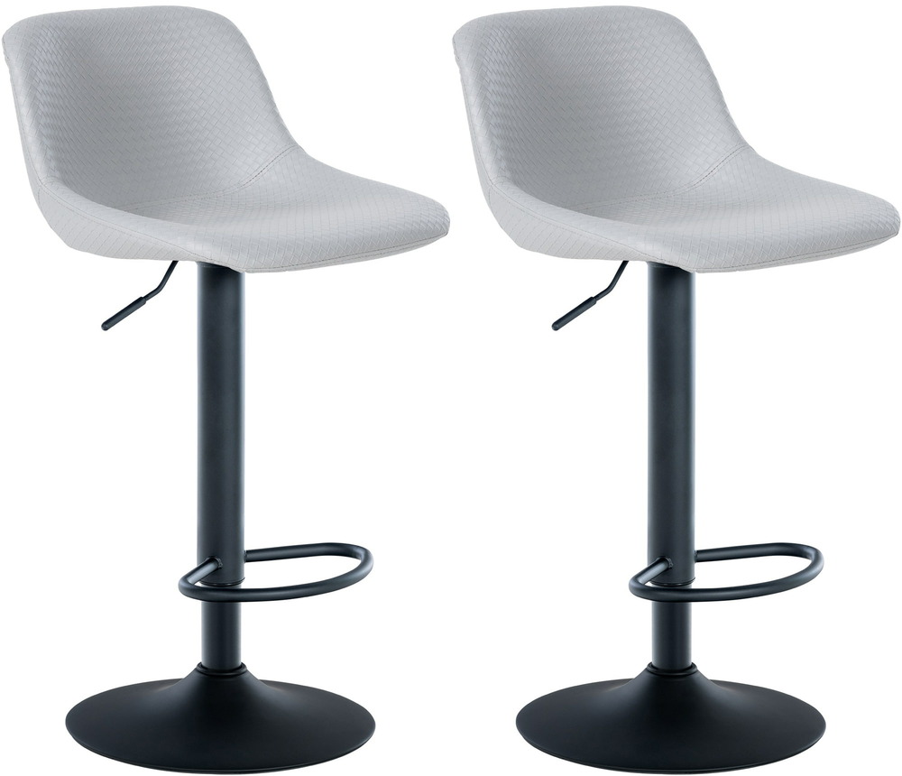 Lot de 2 tabourets de bar loft simili cuir
