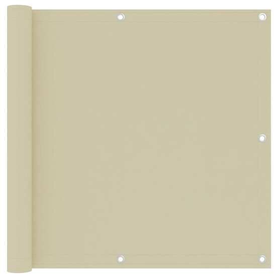 Écran de balcon crème 90x300 cm tissu oxford