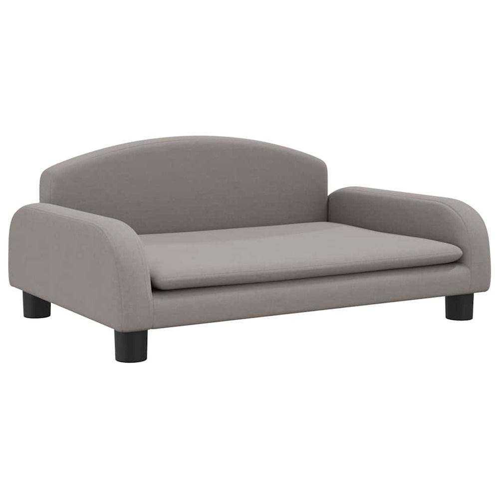 Lit pour chien taupe 70x45x30 cm tissu