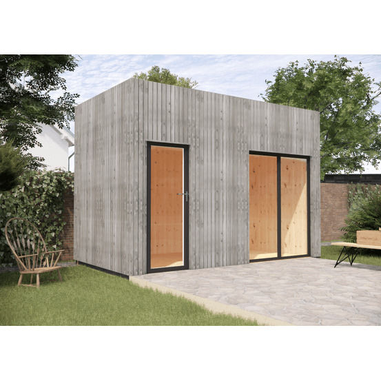 Studio de jardin re2020 en bois 4,4 x 2,4 x 3,2 m / isolation re2020