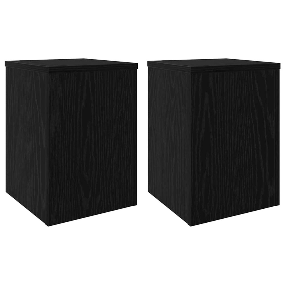 Support de plante 2 pièces chêne noir 25 x 25 x 35 cm