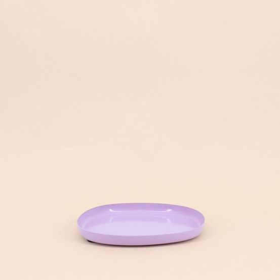 Plateau organique en métal violet 12cm
