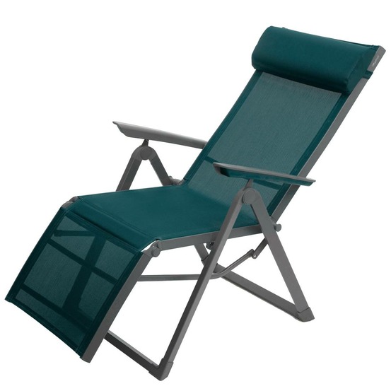 Fauteuil de jardin inclinable decima bleu canard & graphite