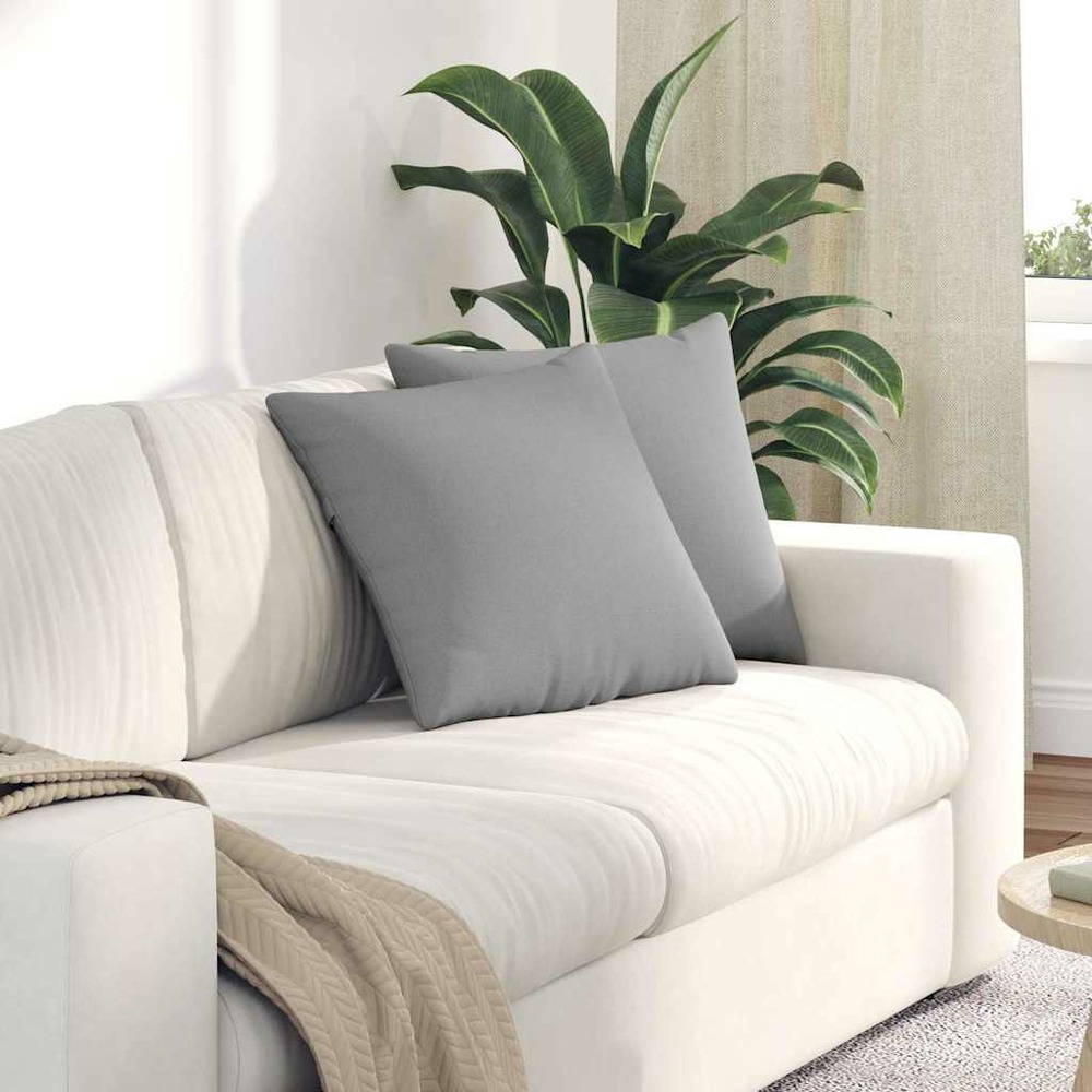 Coussins de canapé 2 pcs gris nuage 45 x 45 cm tissu