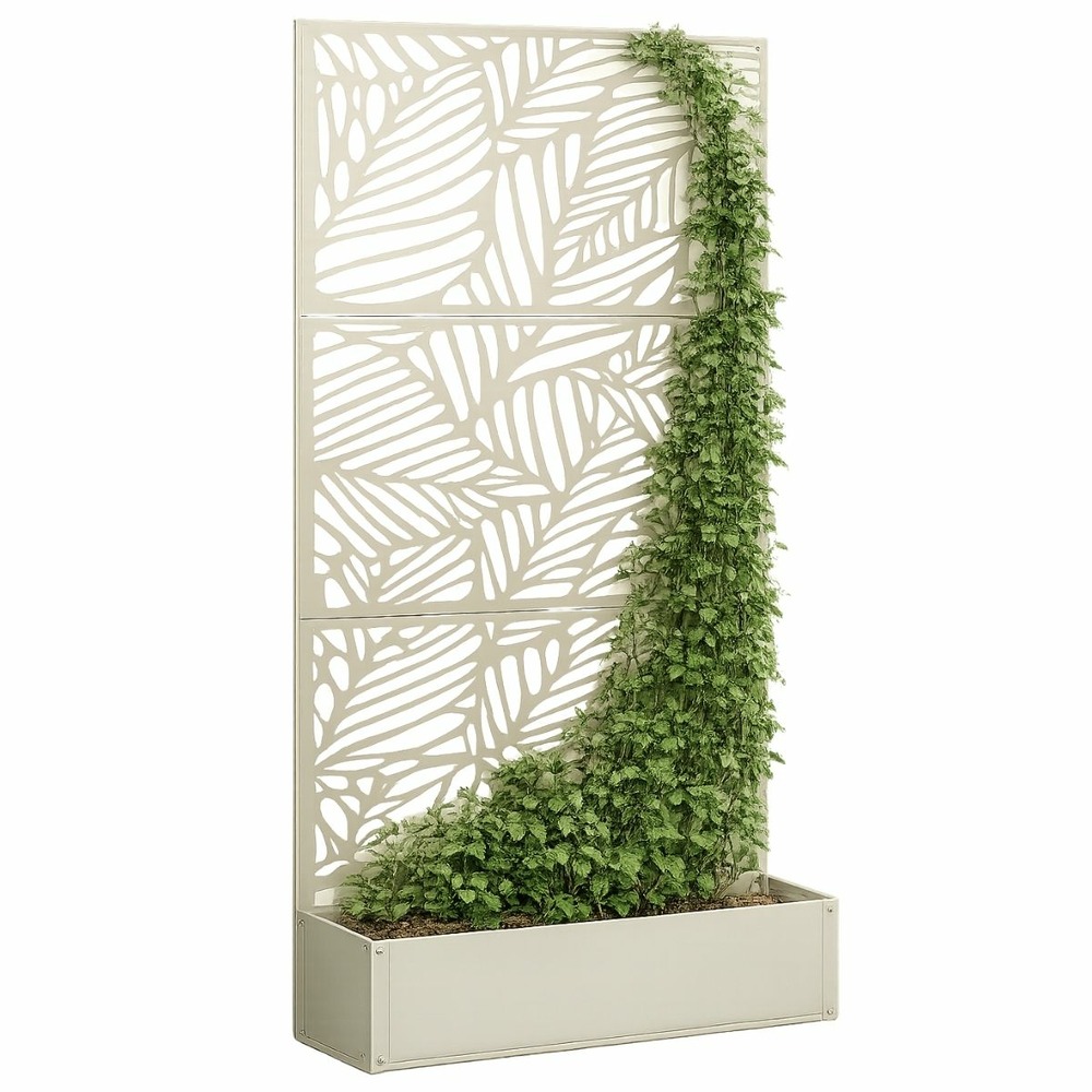 Mica decorations sapri support pour plantes - jardinière avec treillis pour plantes grimpantes - support pour plantes autoportant