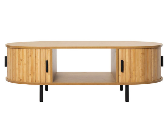 Kofu - table basse - bambou - 2 portes et 1 niche - 120 cm