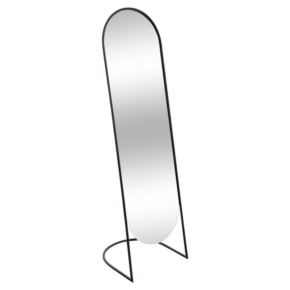 Miroir sur pied noir métal noir h140cm