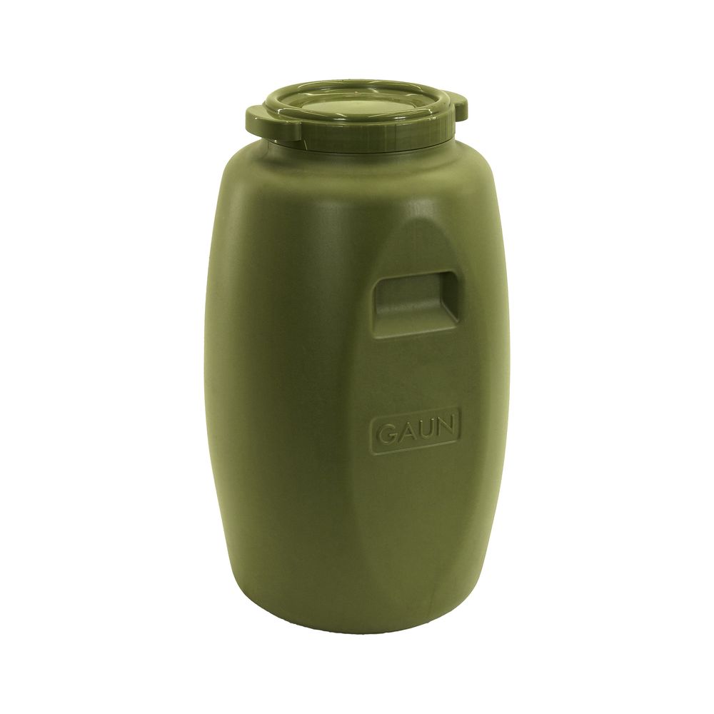 Bidon de stockage alimentaire plastique étanche 60 litres kaki