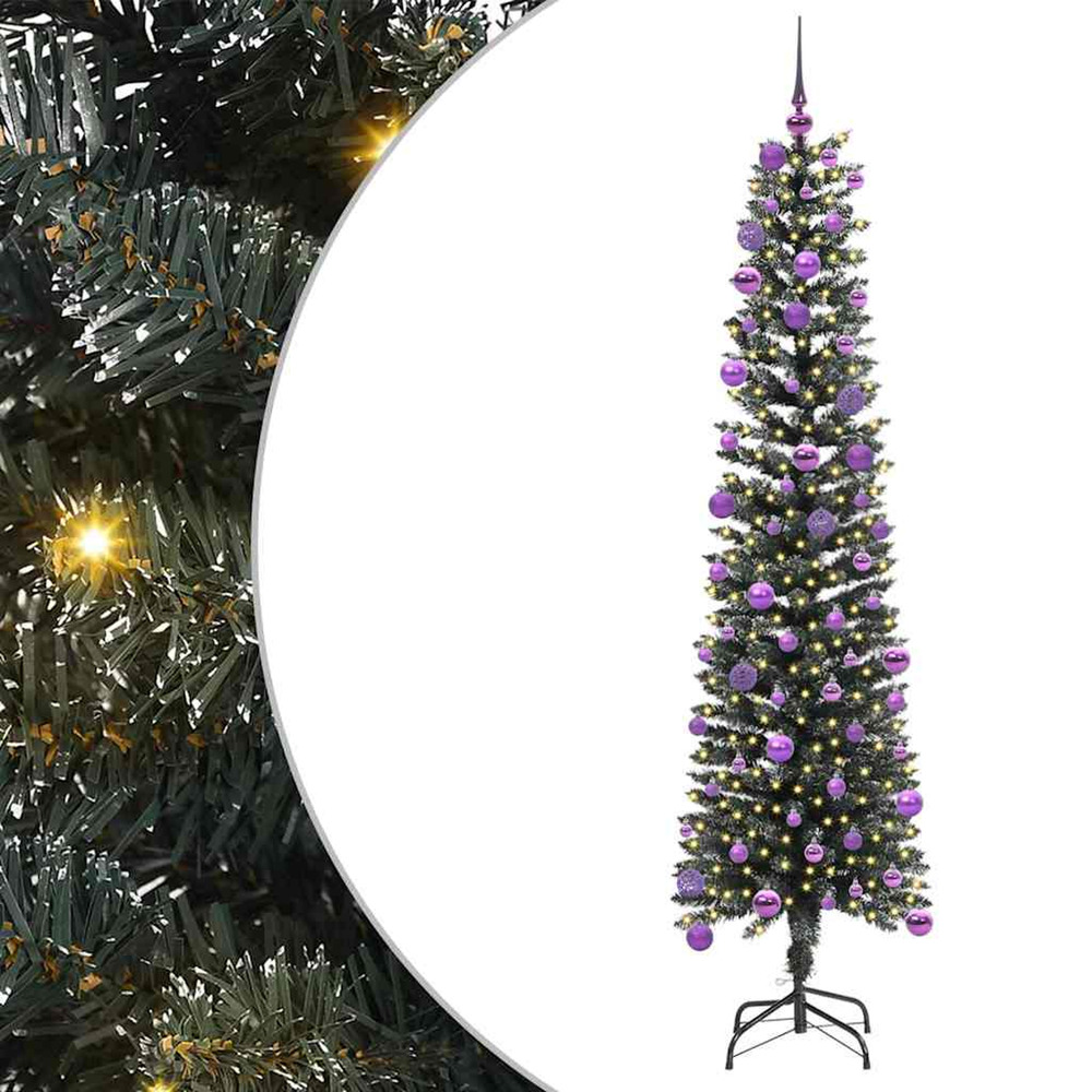 Sapin de noël artificiel vert 180 cm pvc, plastique et acier
