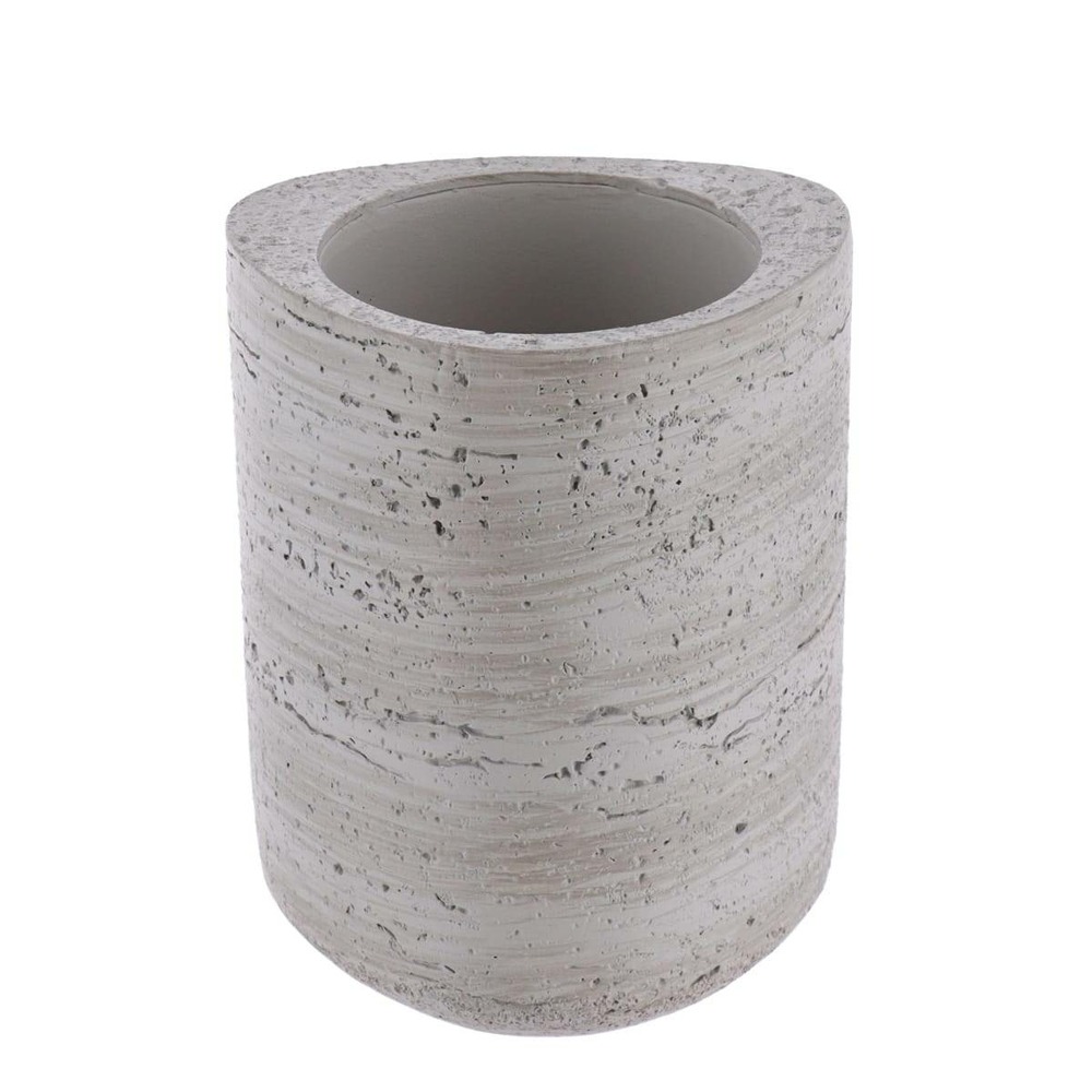 Gobelet en polyresine effet beton - gris
