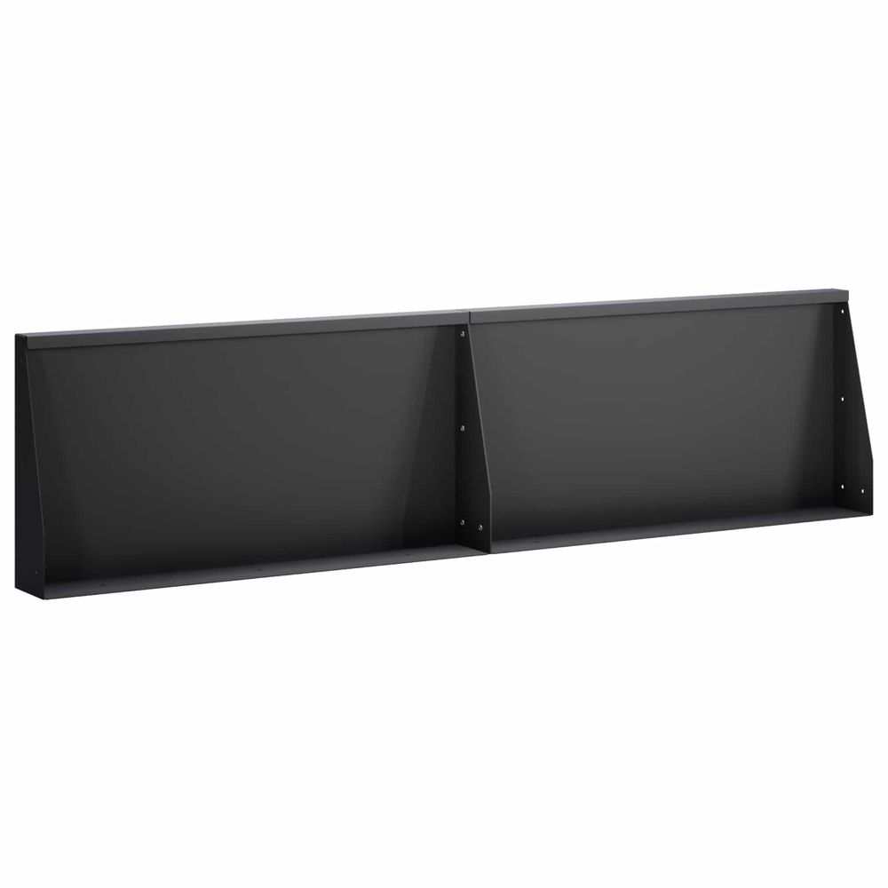 Mur de soutènement 2 pc 80 x 12 x 30 cm acier noir