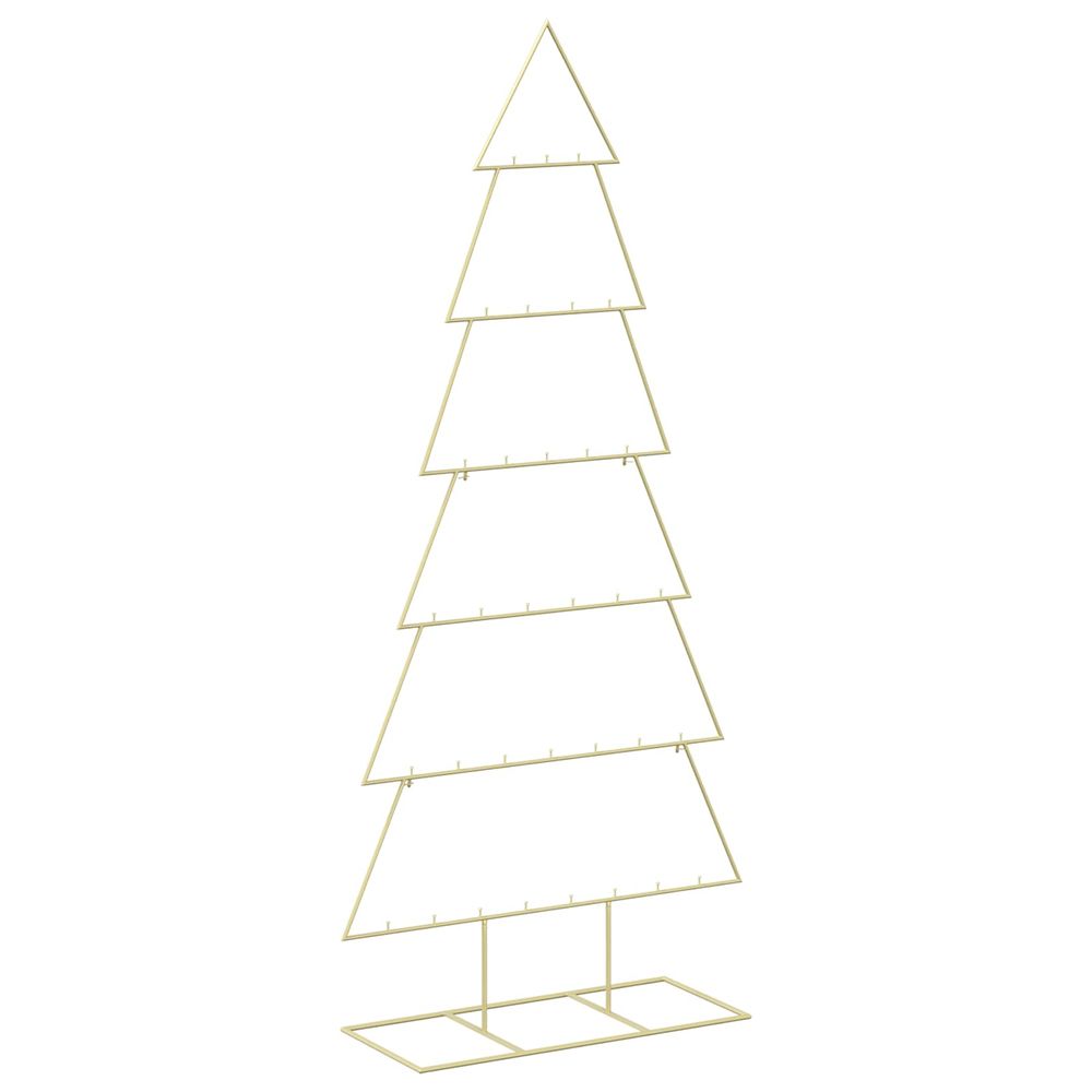 Sapin de noël en métal avec support kuopio 180 cm acier doré