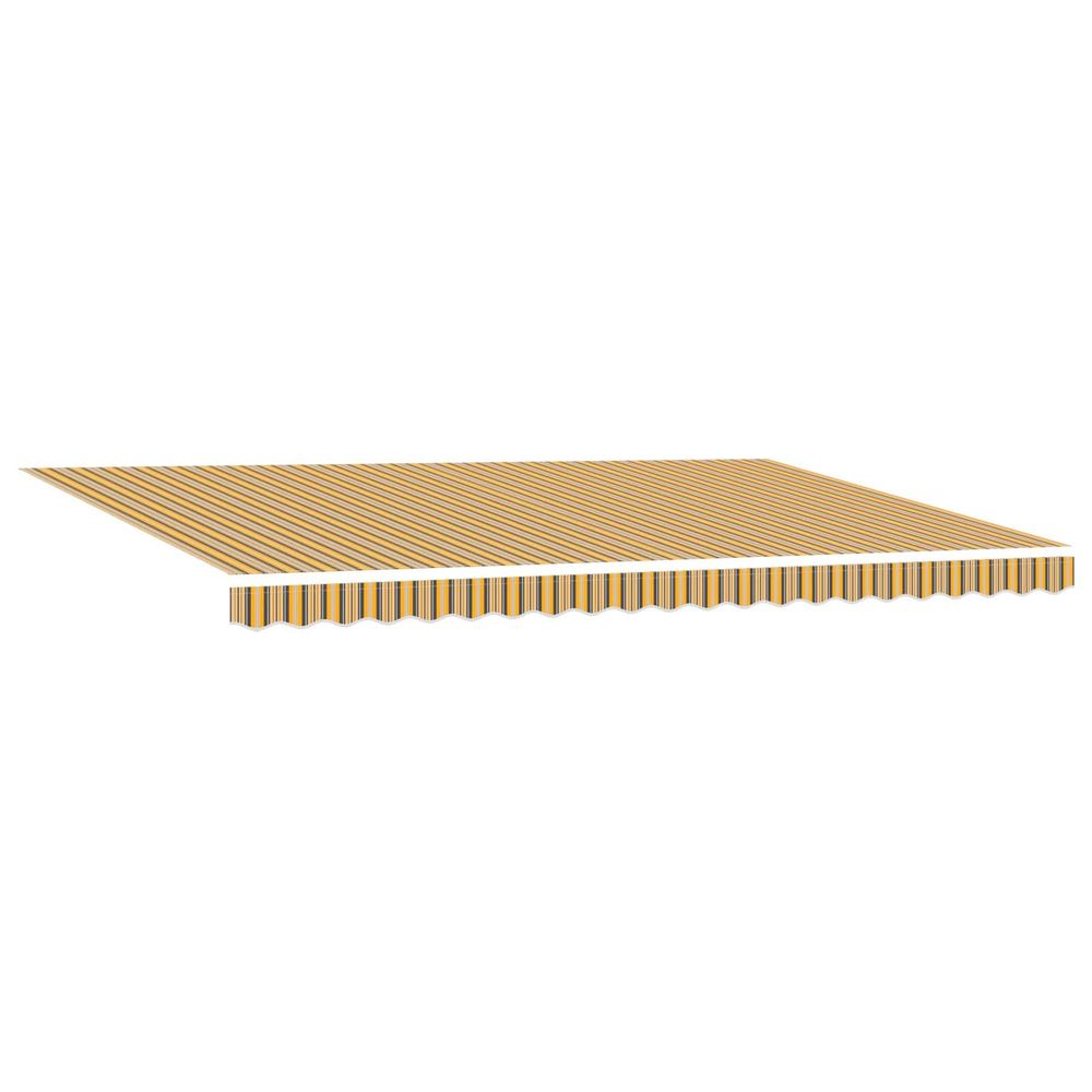 Auvent rétractable multicolore 500 × 300 cm tissu et aluminium