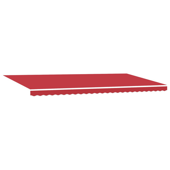 Auvent rétractable rouge 600 × 300 cm polyester et acier