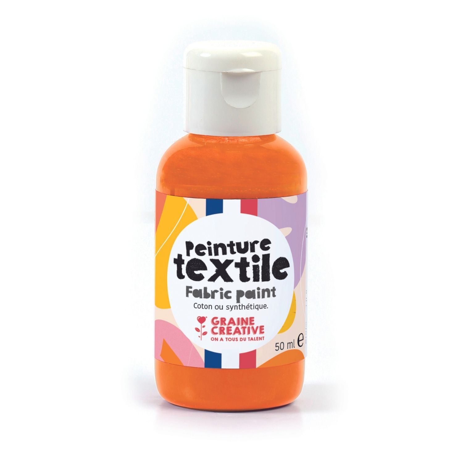 Peinture pour textile 50 ml - orange