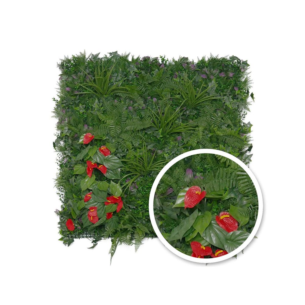 Mur végétal artificiel tropical 1 m²