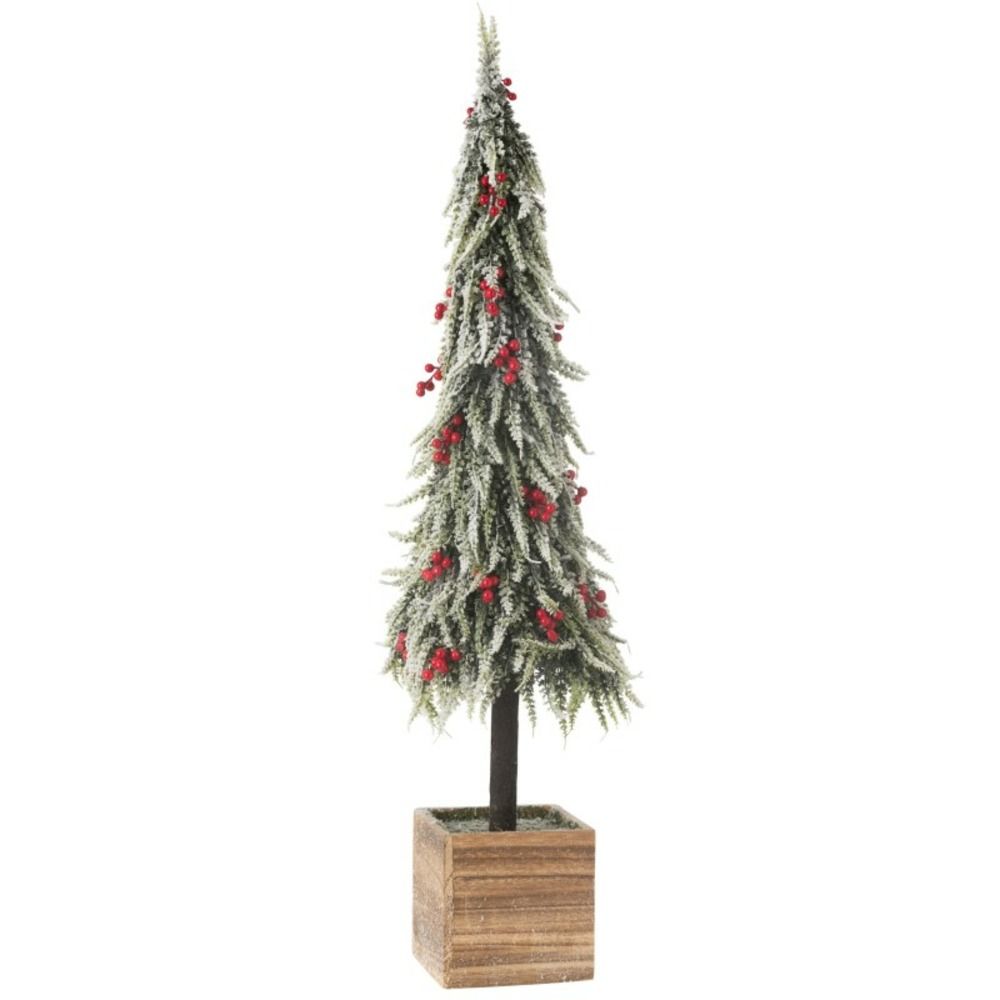 Sapin de noël en platique rouge et vert 22x22x95 cm