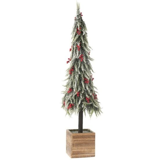 Sapin de noël en platique rouge et vert 22x22x95 cm