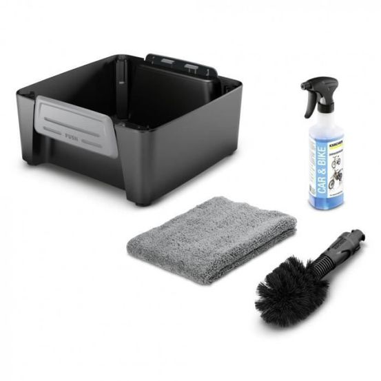 Karcher kit vélo - accessoire associé au nettoyeur mobile oc3 - chiffon microfibre, une brosse universelle et un détergent v