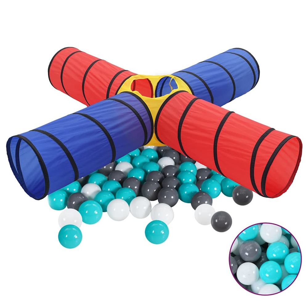 Tunnel de jeu pour enfants avec 250 balles multicolore
