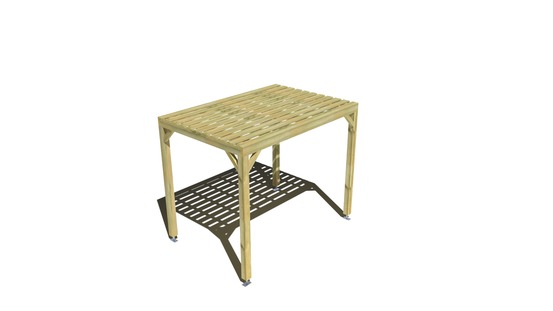 Pergola bois • 3m x 2m • indépendante • sens profondeur • platelage bois • livraison comprise