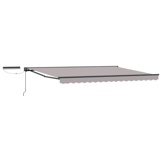 Auvent rétractable électrique gris clair 4 × 3 m