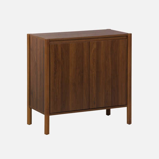 Buffet décor bois 2 portes - 80 x 42 x 78,5 cm - harmony