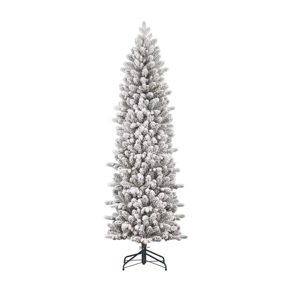 Black box trees harma sapin de noël artificiel avec aiguilles enneigées - décoration noël idéale pour petits espaces - deco noël