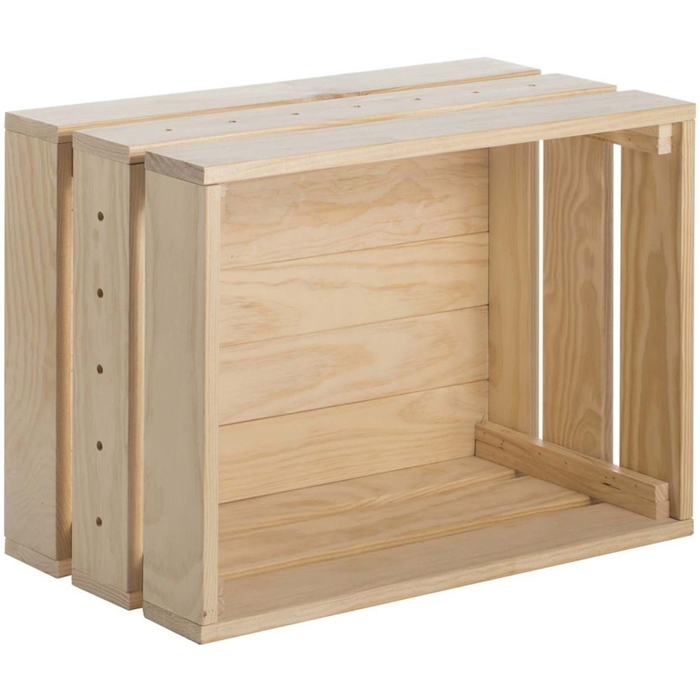 Caisse en pin massif modulable home box grande