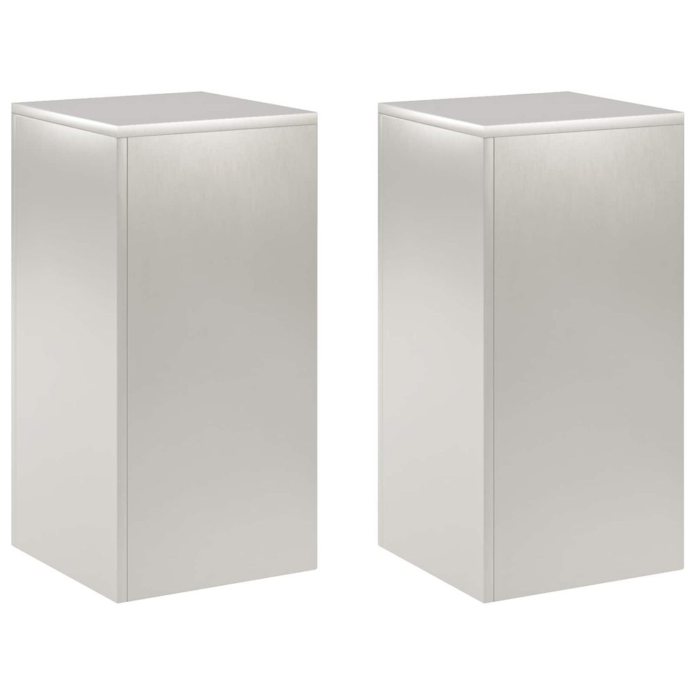 Support de plante 2 pcs argenté 30 x 30 x 60 cm acier