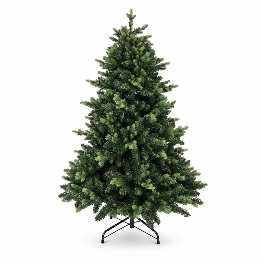 Sapin de noël artificiel réaliste en pe/pvc 180 cm - épicéa blanc conique - little grove