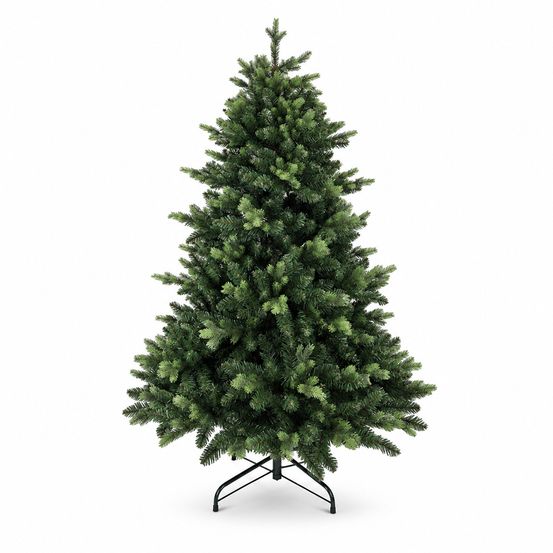 Sapin de noël artificiel réaliste en pe/pvc 180 cm - épicéa blanc conique - little grove