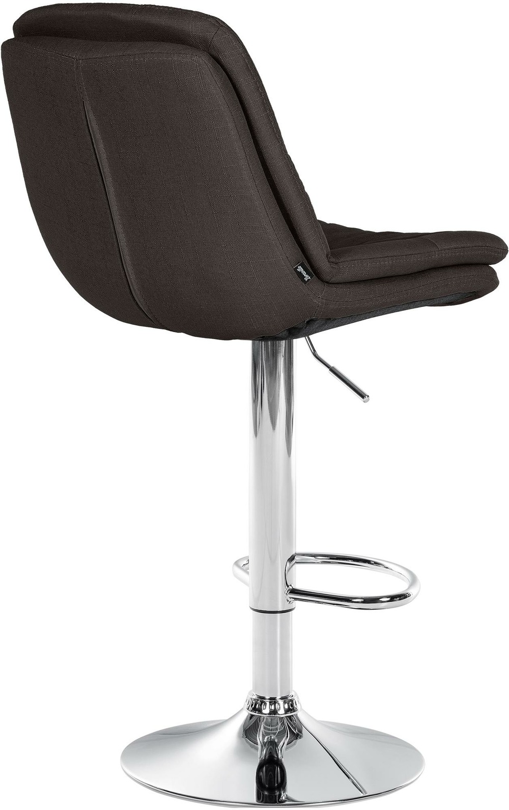 Tabouret de bar laurel tissu chromé