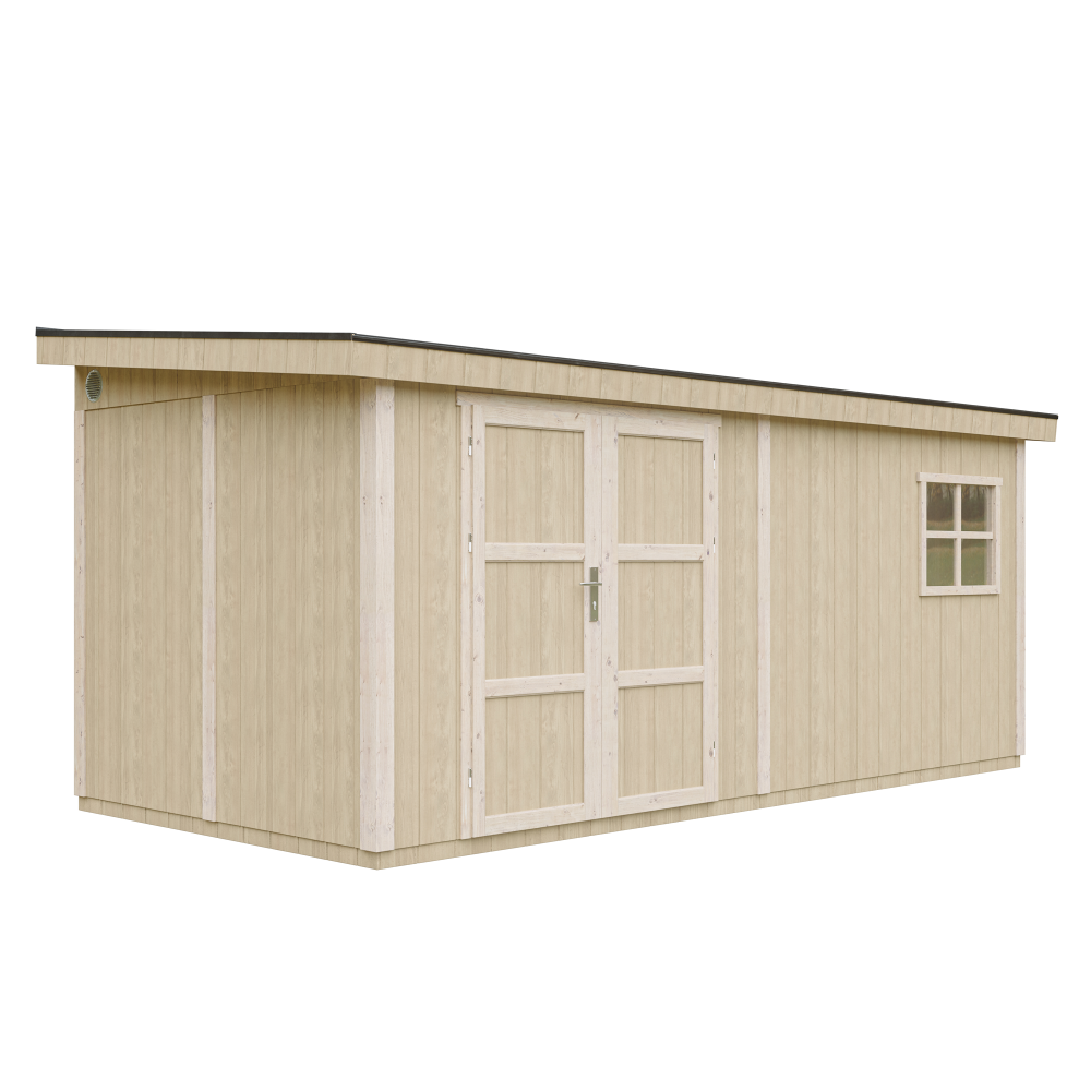 Abri de jardin qualité premium 11,47 m² - h231x248x530 cm - timbela m940