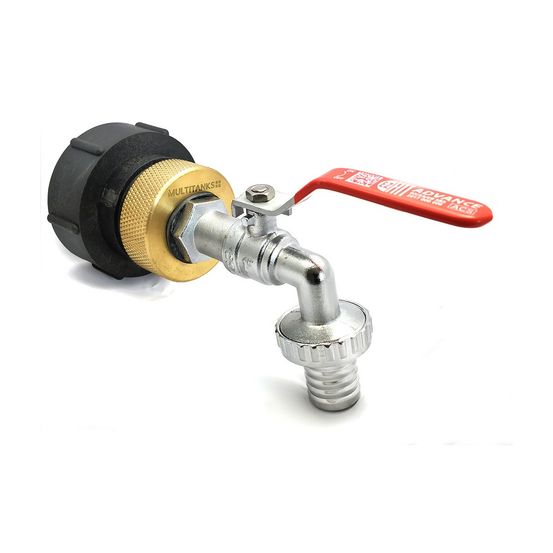 Raccord s75x6 - robinet laiton sortie 1'' 1/4 - 25 mm pour ibc grv