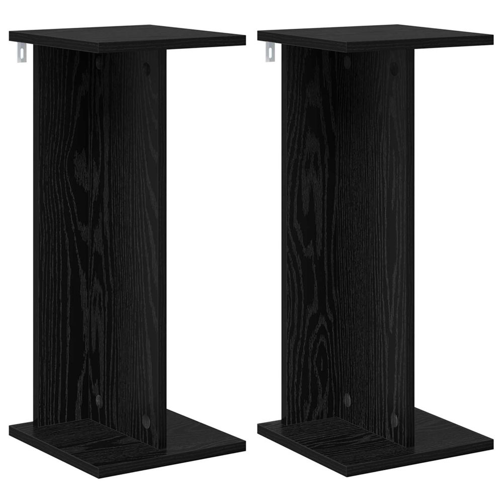 Support de plante 2 pièces chêne noir 25 x 25,5 x 60,5 cm