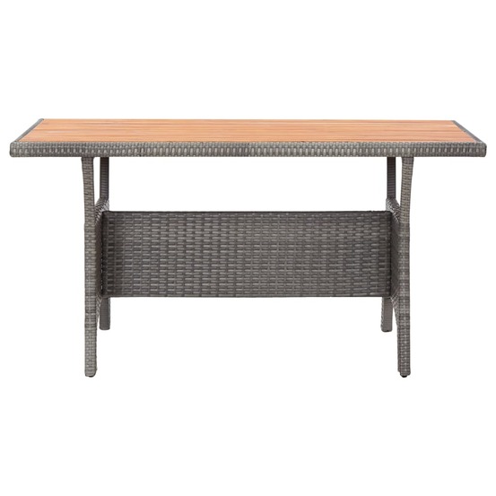 Table de jardin gris 120x70x66 cm bois d'acacia massif