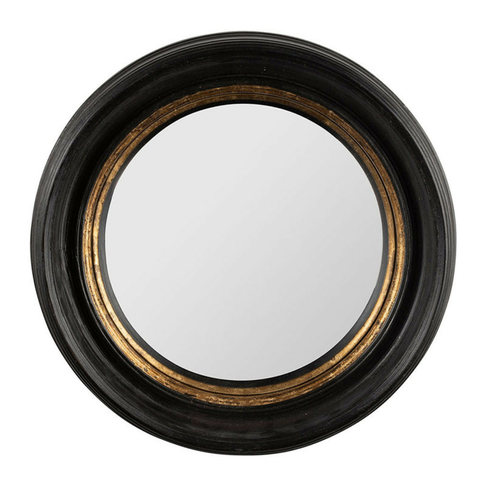 Miroir convex rond noir résine 33x33x33cm