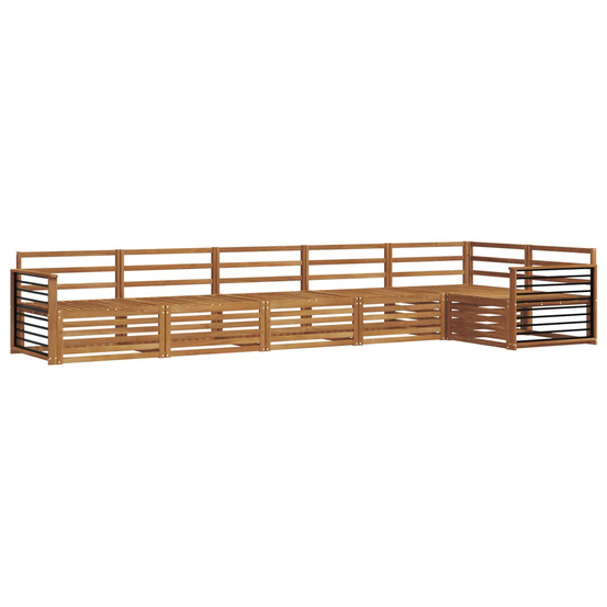 Ensemble de canapés d'extérieur 6 pcs naturel