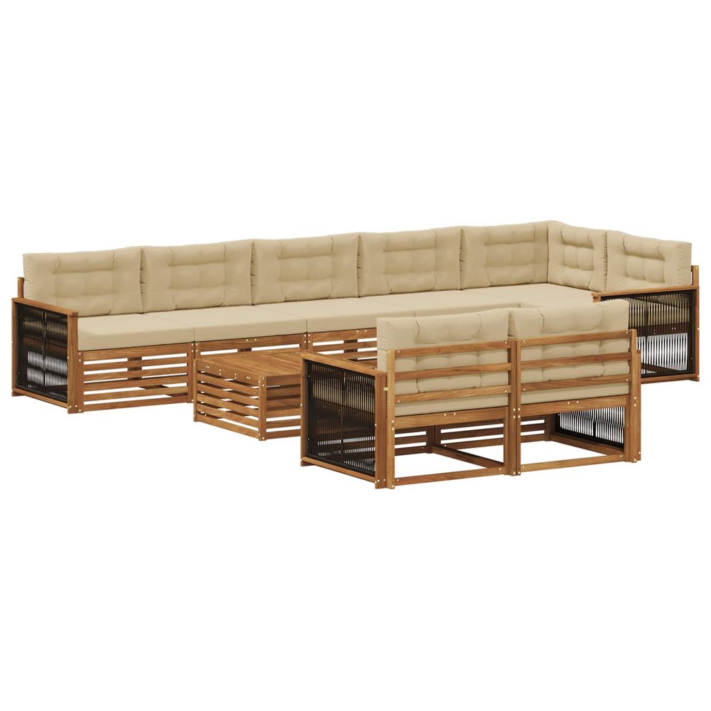 Ensemble de canapés d'extérieur 9 pc