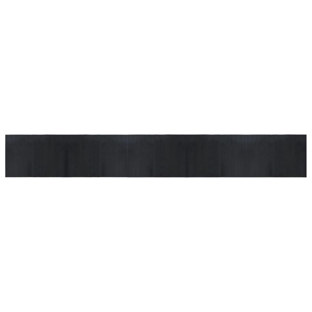 Tapis rectangulaire noir 70x500 cm bambou