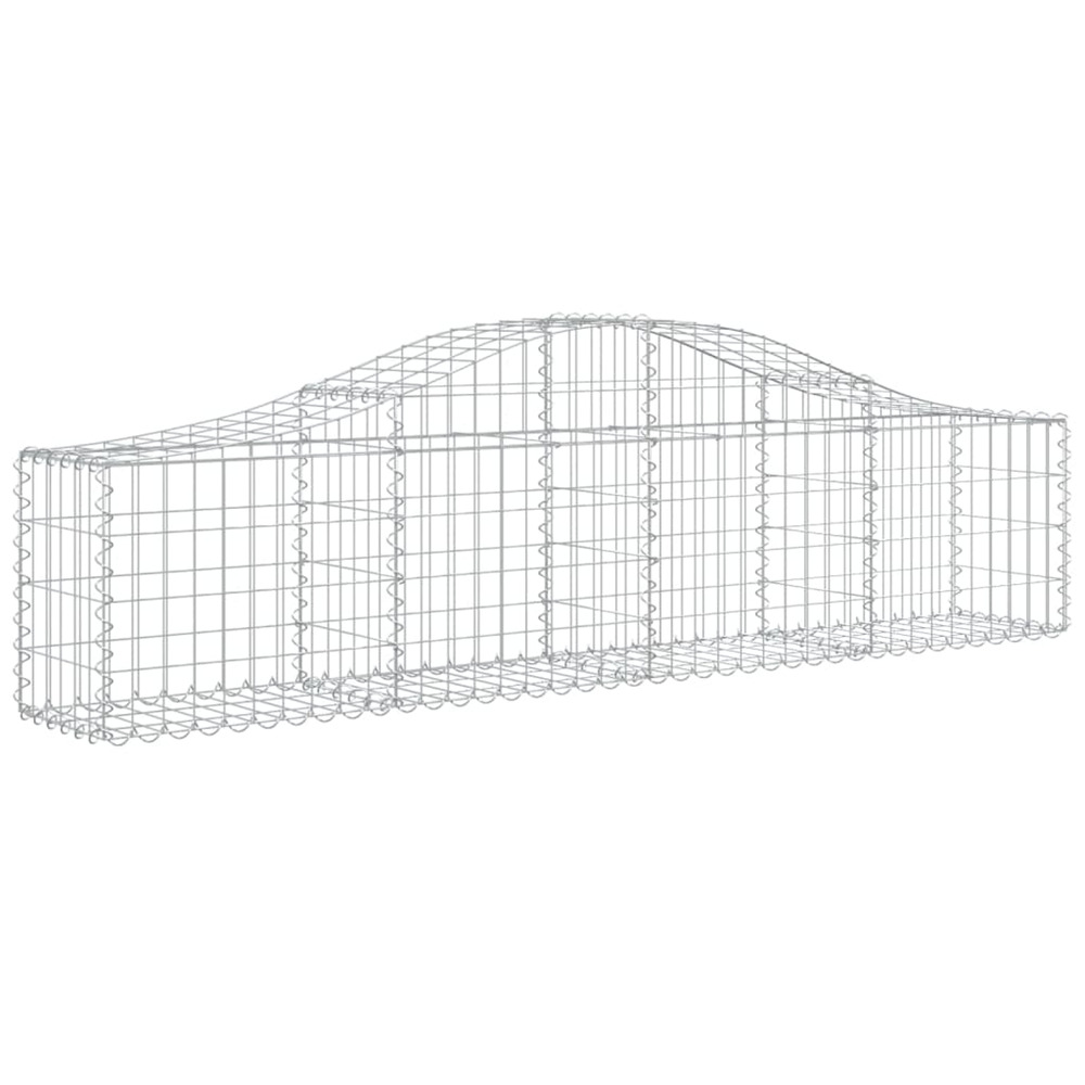 Panier de gabions arqué 200x30x40/60 cm fer galvanisé