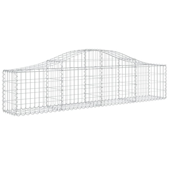 Panier de gabions arqué 200x30x40/60 cm fer galvanisé