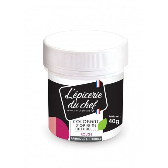 Colorant alimentaire d'origine naturelle rouge 40 g